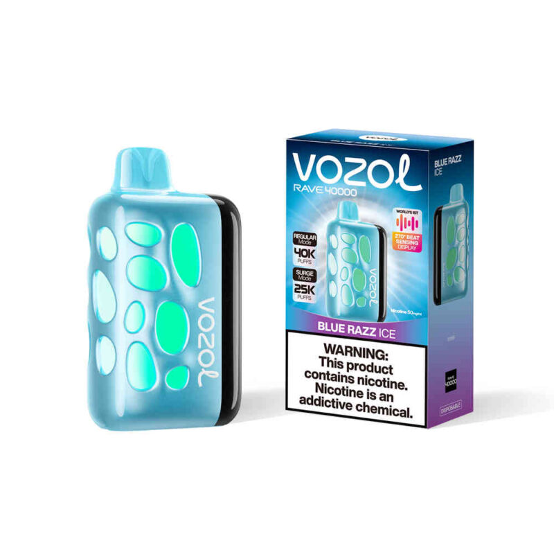 Vozol Vape Rave 40000 Blue Razz Ice