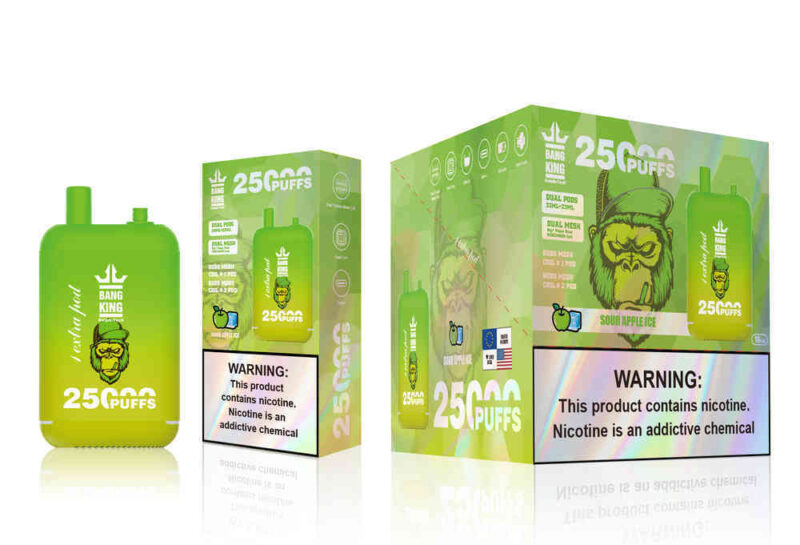 Zigaretten Bang King 25000 Vape Sour Apple Ice